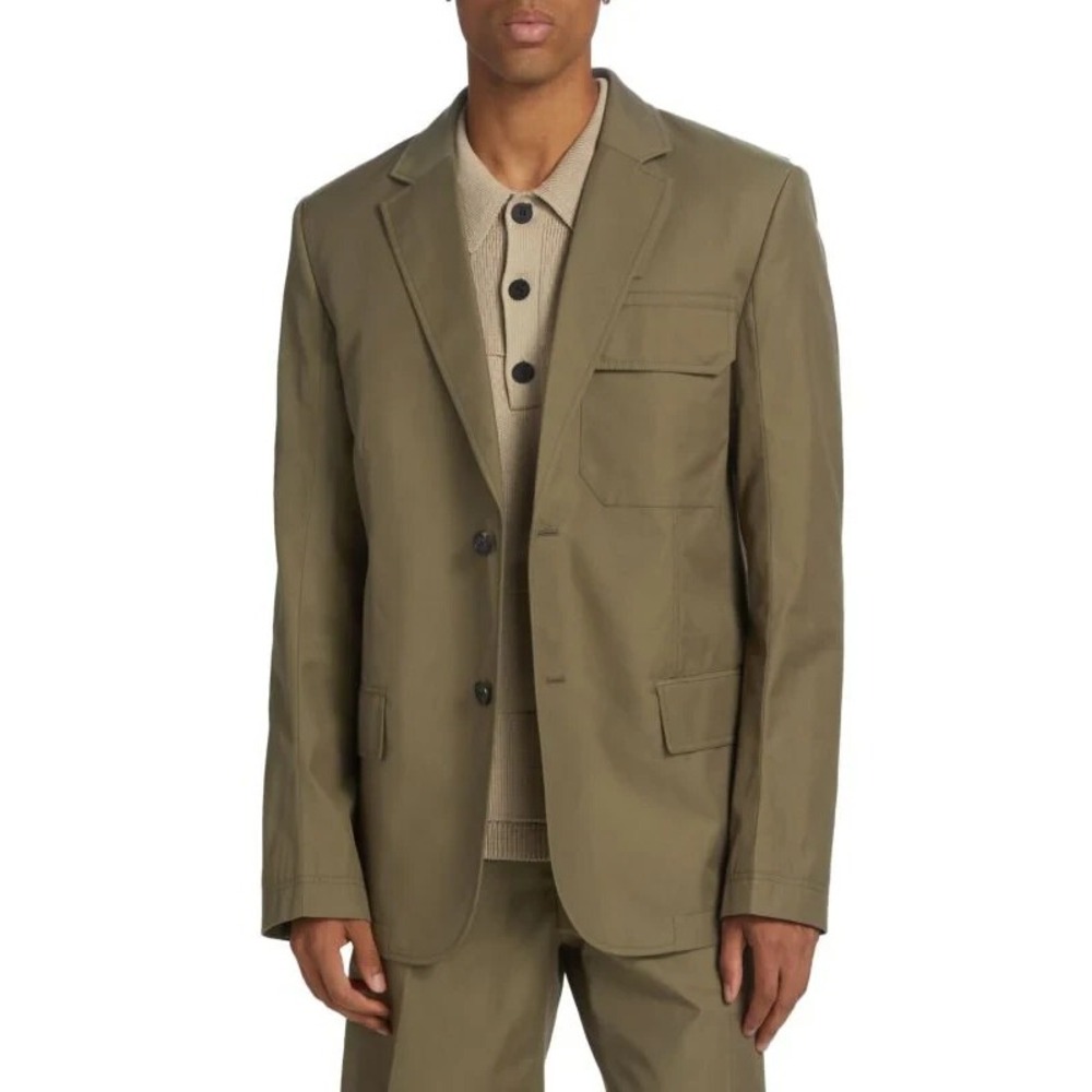 NWOT‎ Helmut Lang Utility Pocket Blazer Sport Coat Men 46 Juniper Quiet Luxury